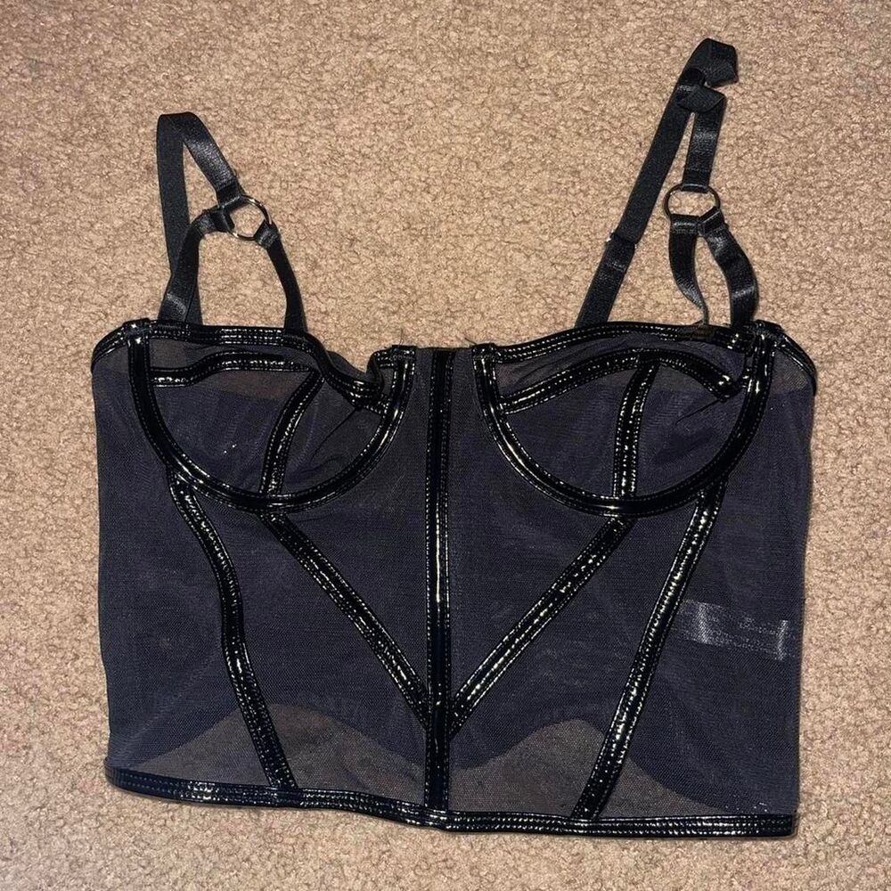 Widow Cami Corset Style Top Size XS Sheer Dolls Kill
